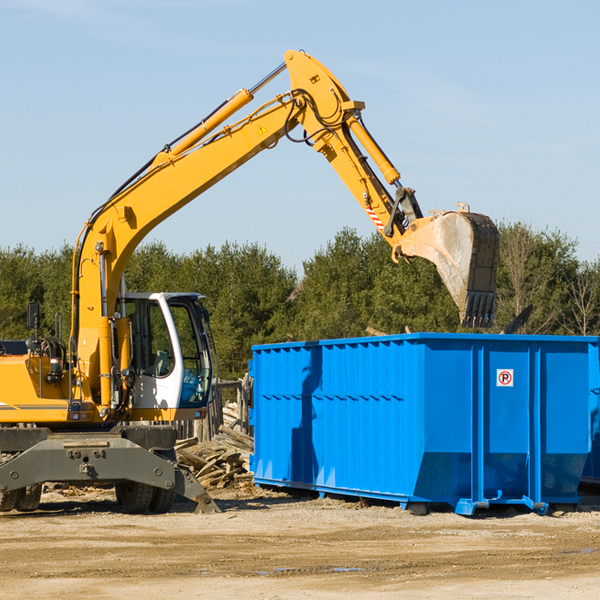 what size residential dumpster rentals are available in Ward SC